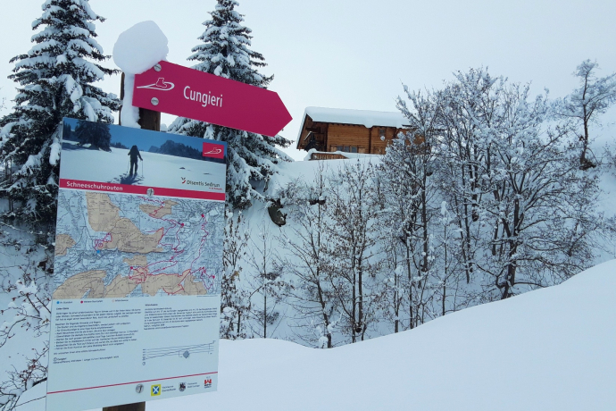 Information board at the start