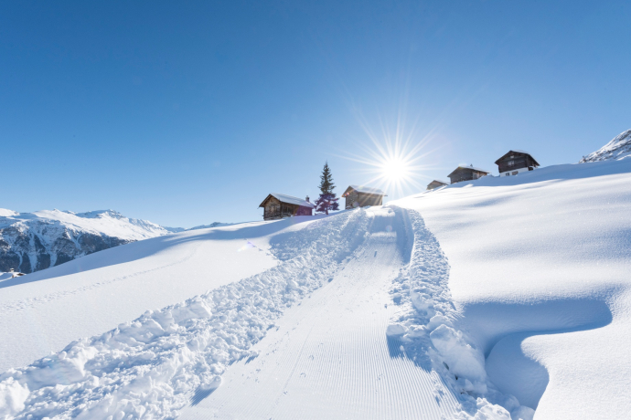 chemin de randonnée hivernal/piste de luge Wergenstein-Dumagns