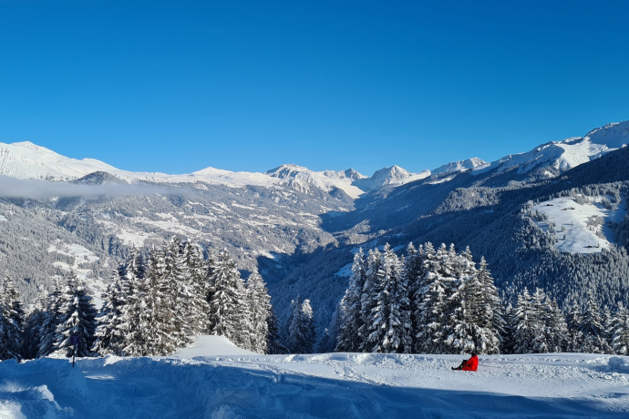 Schlittelweg Brambrüesch mit Aussicht