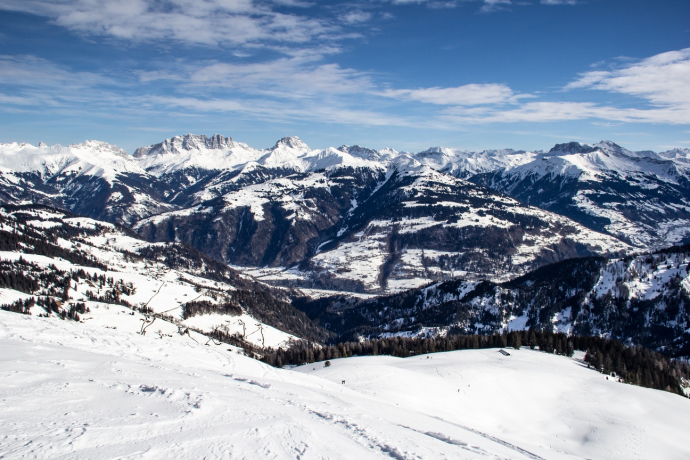 Auf dem Fadeuer mit Blick zum Ausgangsort Furna