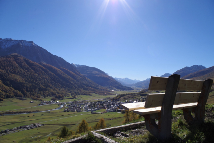 panchina panoramica sotto Acla Laret