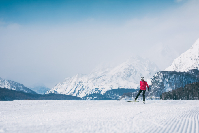 Langläufer in Sils