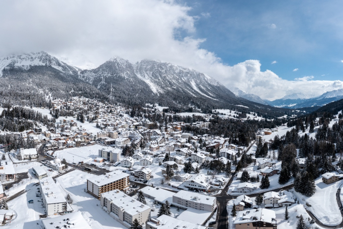 Lenzerheide in Wintern Pano