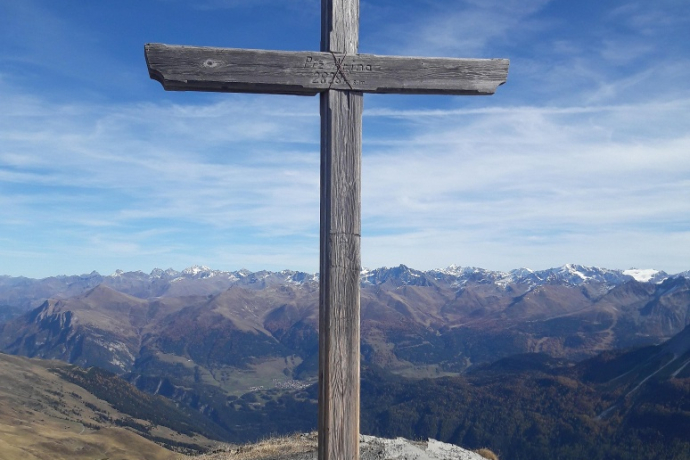 Summit cross of Piz Arina