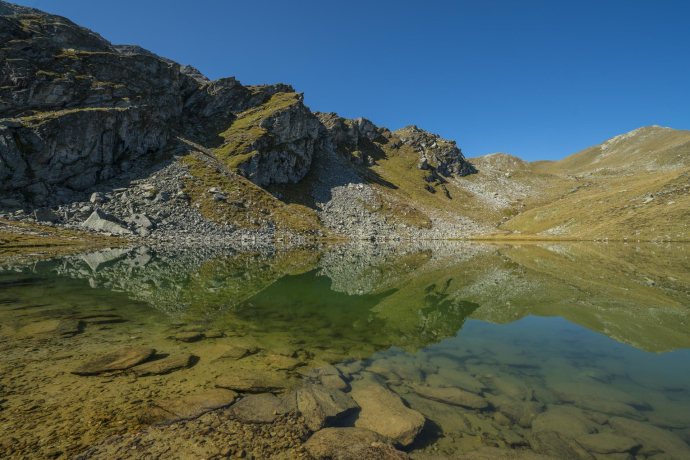 Spiegelbilder im Blausee