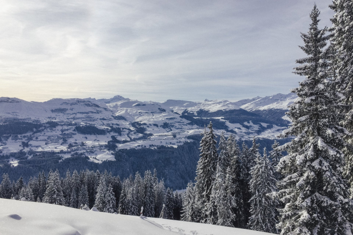 Sicht in Richtung Obersaxen
