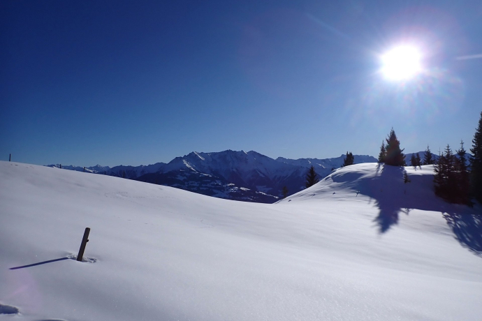 Oberhalb der Kapelle Sogn Francestg