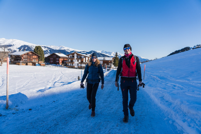 In Obersaxen Misanenga kurz nach dem ersten Anstieg ab Meierhof
