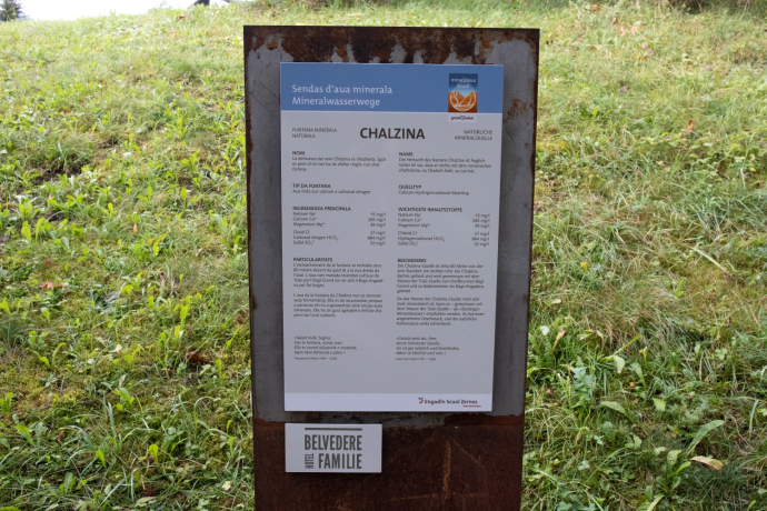 Informationstafel der Chalzina-Quelle Informationstafel der Chalzina-Quelle