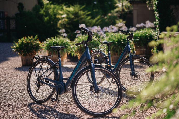 Vélos électriques au château de Salenegg