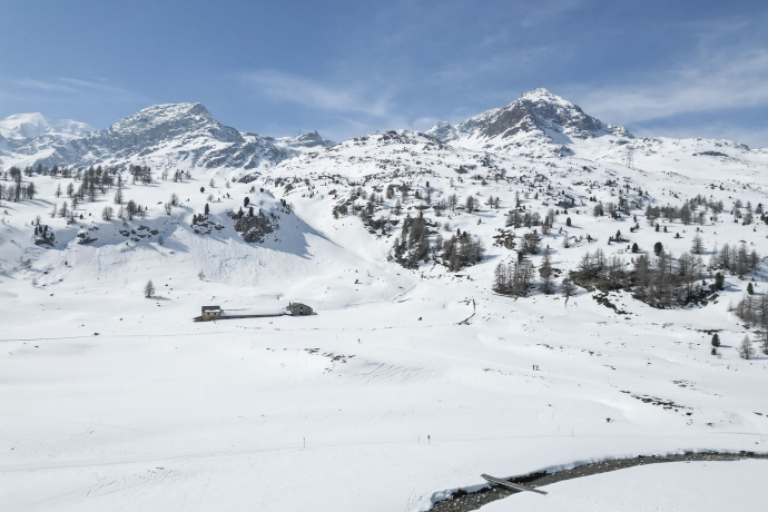 Piste de ski de fond d'altitude Alp Bondo