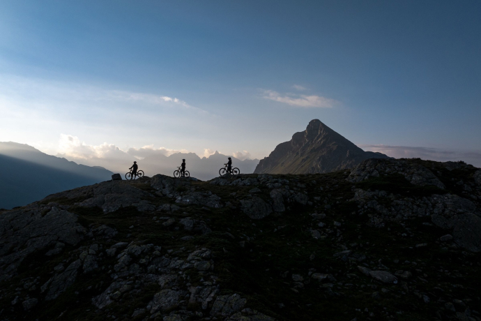 bei Sonnenaufgang auf dem Berninapass