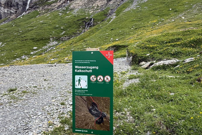 Wasserzugang Kalkschutt Wasserzugang Kalkschutt