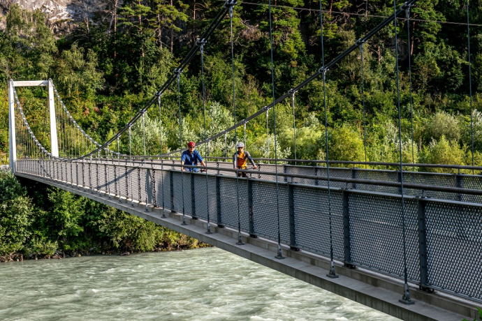 Percorso Reno Coira 501, ponte Pardisla Haldenstein-Coira