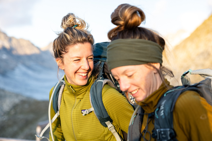 Glückliche Gesichter nach einer Übernachtung in der Hüte
