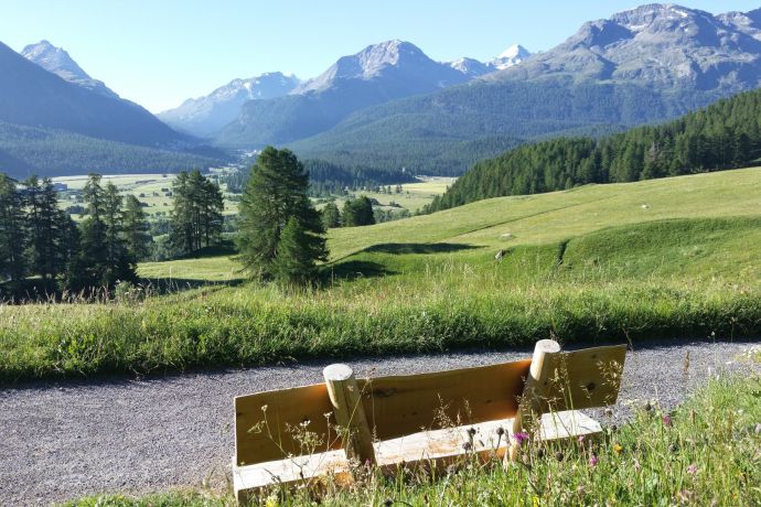 Sitzbänke Cristolais - Aussicht Samedan (oua_620279132_image)