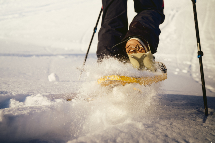 Schneeschuhlaufen in Flims Laax.