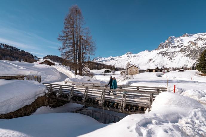 Randonnée hivernale dans la Val Fex