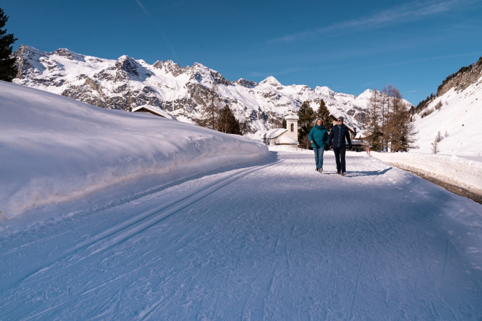 Winterwander im Val Fex, Richtung Muotta da Güvè