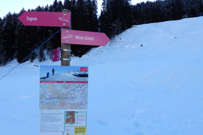 Starttafel in Cavorgia