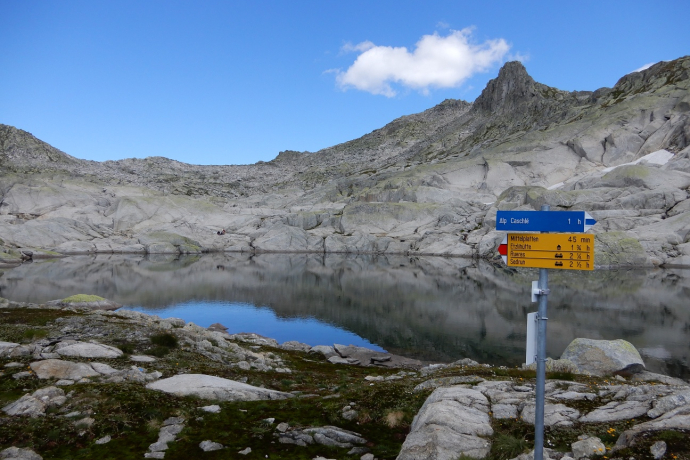Panneau d'information au Hexensee