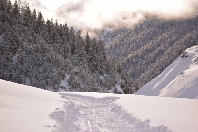 Winter hiking in Val S-charl