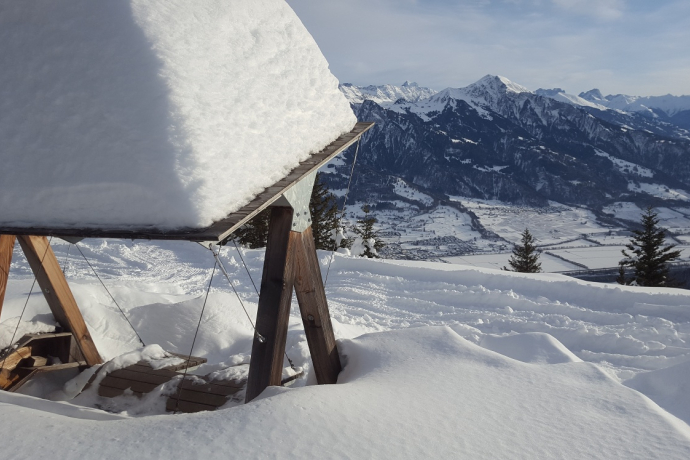 Ausicht vom Prodkopf auf die Bündner Herrschaft
