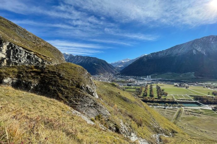 Blick auf die Stadt Chur vom Zielhang aus