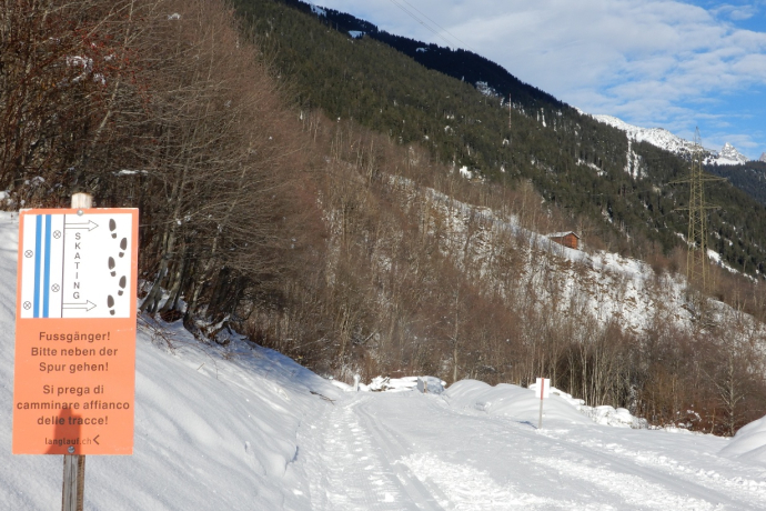 Immer schön neben der Loipe gehen