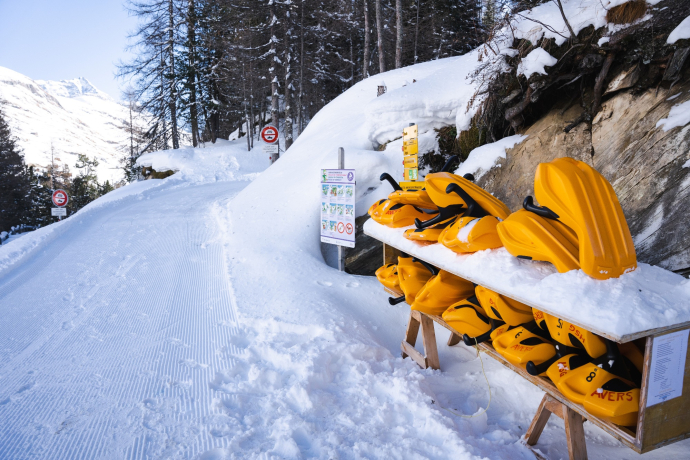 Toboggan run Avers-Cröt