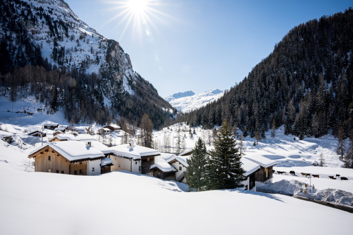 Avers-Cröt in Winter