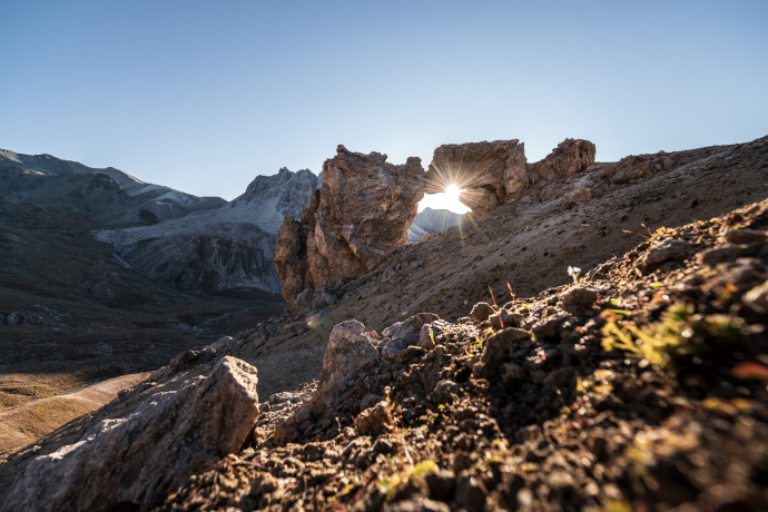 Felsentor im Val d'Agnel