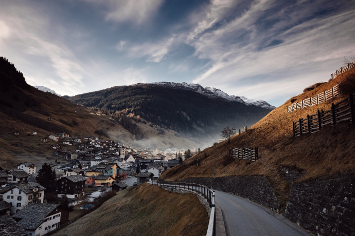 Blick auf den Dorfkern