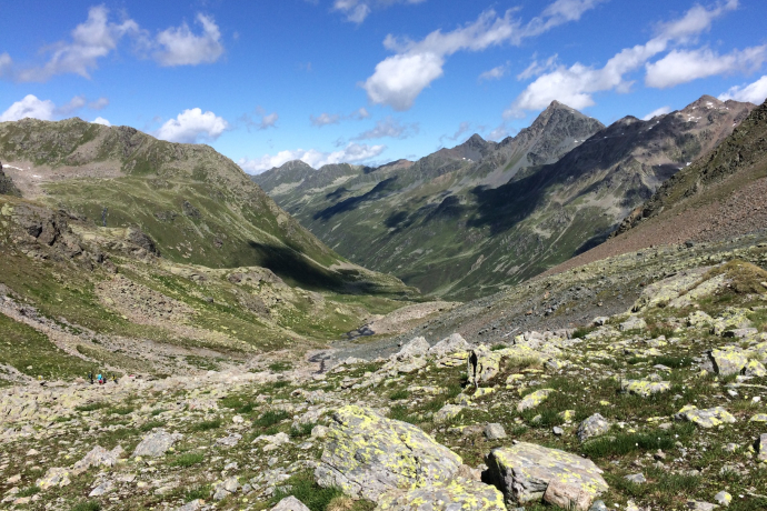 Aussicht vom Scalettapass nach Dürrboden