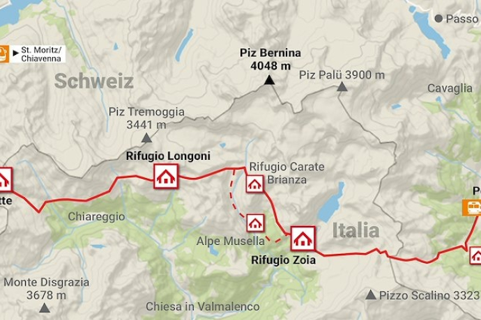 Sentiero Bernina Sud - Vom Val Forno ins Val Poschiavo wandern (oua_70167267_image)