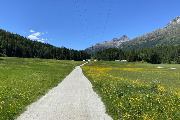 Richtung Camping St. Moritz