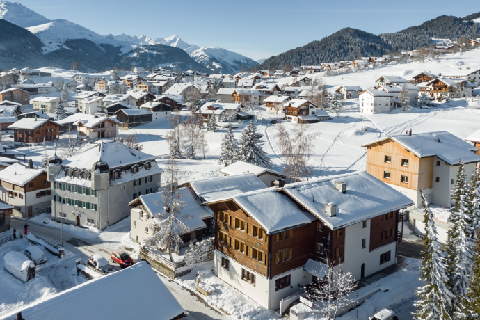 Das Foto zeigt die Casa Mirella im Winter