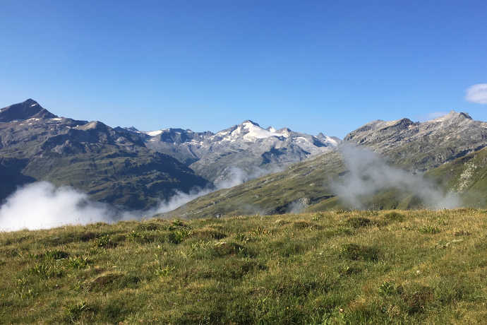 Blick vom Bleschaturra in Richtung Zervreila Blick vom Bleschaturra in Richtung Zervreila