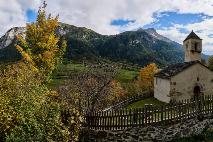 Church Clugin in autumn