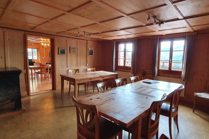 Das Restaurant von Innen von La Terrassa in Ladir Das Restaurant von Innen von La Terrassa in Ladir