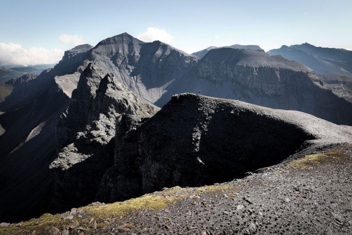 Ofen (2872 m) with Piz Segnas in the background
