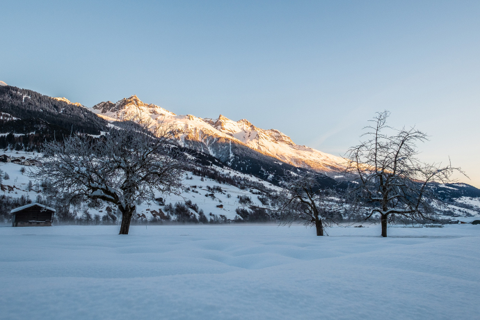 Aufnahme in Surrein im Winter.