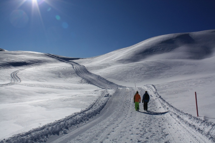 Sentier de randonnée hivernale Hochwang - Fideris Heuberge