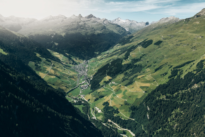 Vogelperspektive, Blick nach Süden