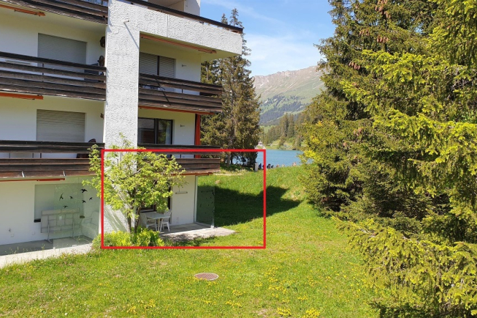 Ferienwohnung Seegarten Aussenansicht mit See Somm