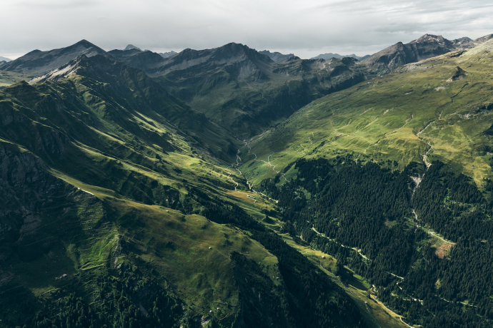 Peiltal mit Valser Berge