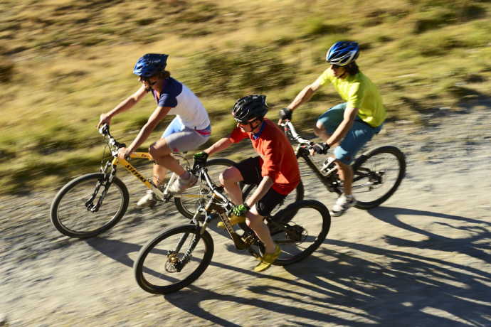 Mountainbiker on tour