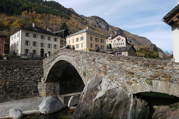 The restaurant sits dominantly on Arvigo's main street.