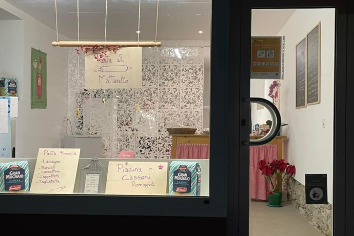 La facciata del negozio