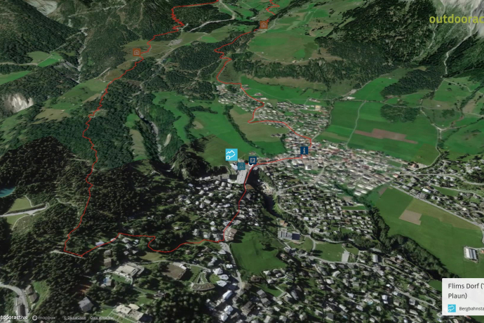 Tour in mountain bike a Flims Laax Falera: Runca Trail via Punt Desch (11G)